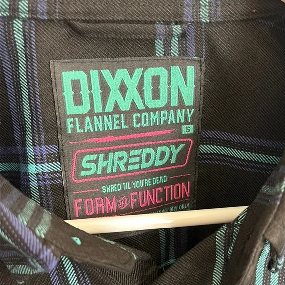 DIXXON Black and Blue Casual Button Down Shirt - Picture 2 of 4